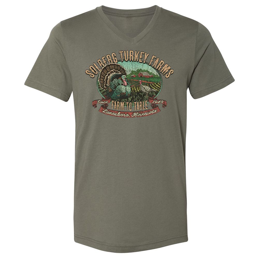 Vintage Turkey Farm Thanksgiving - Military Green - 10