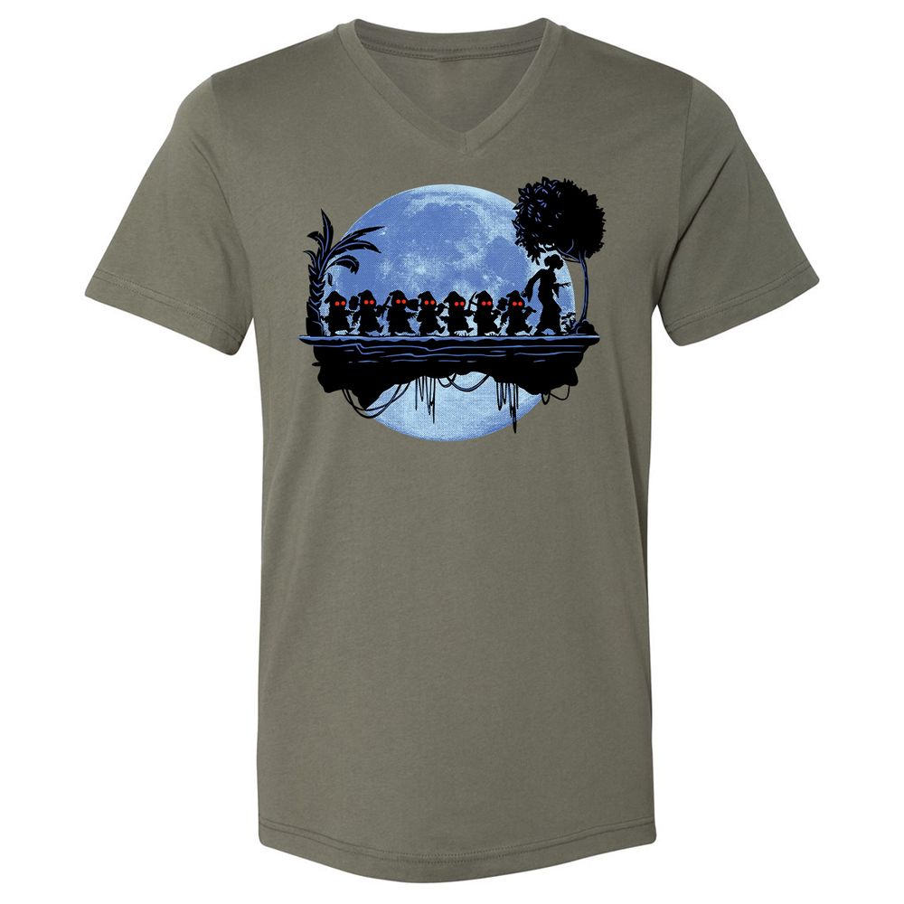 Unisex V-Neck T-Shirt - MAK2UZHS - Military Green - 10