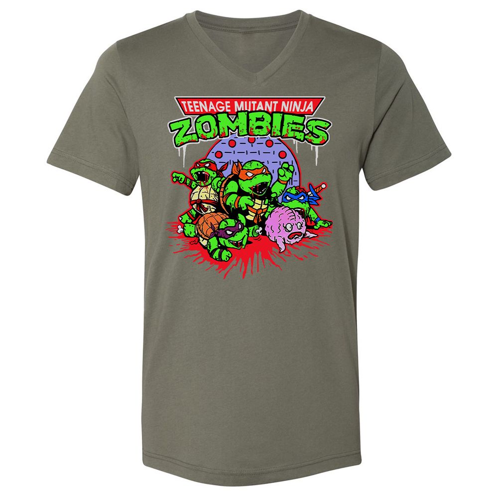 Unisex V-Neck T-Shirt - SS9VJFWK - Military Green - 10