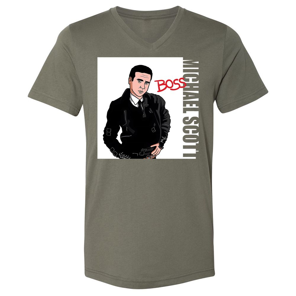 Unisex V-Neck T-Shirt - MZP4A9WC - Military Green - 10