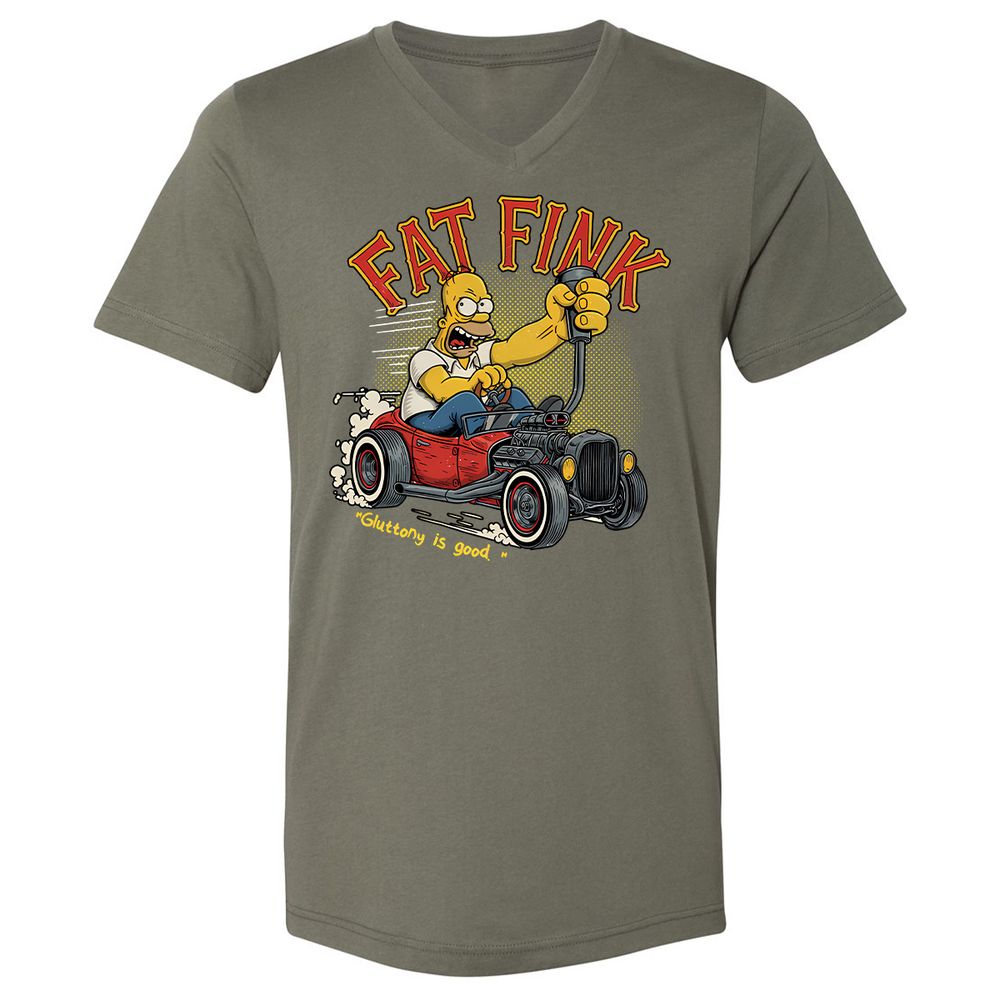 Unisex V-Neck T-Shirt - 6KG9UAWK - Military Green - 10