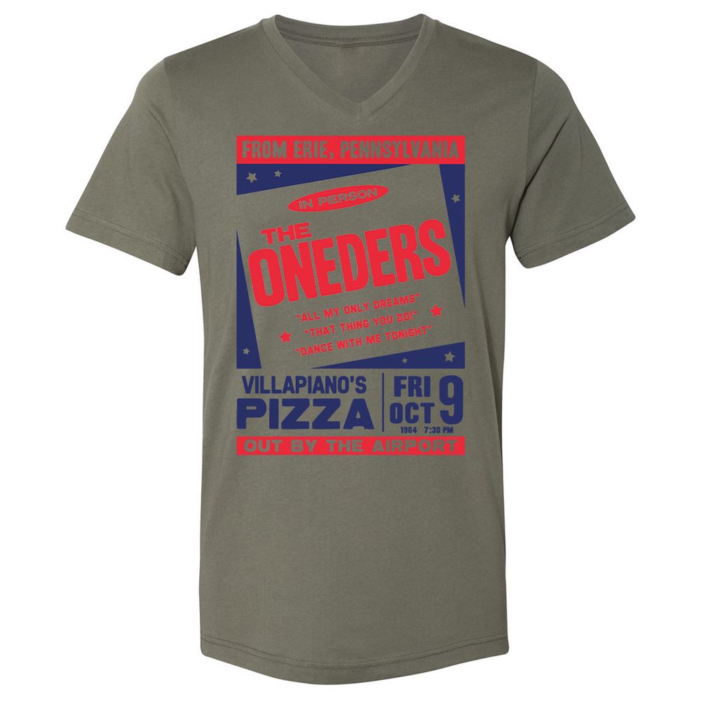 Unisex V-Neck T-Shirt - AXSZ55KM - Military Green - 10