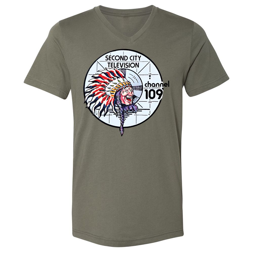 Unisex V-Neck T-Shirt - 6LZ6C9SR - Military Green - 10