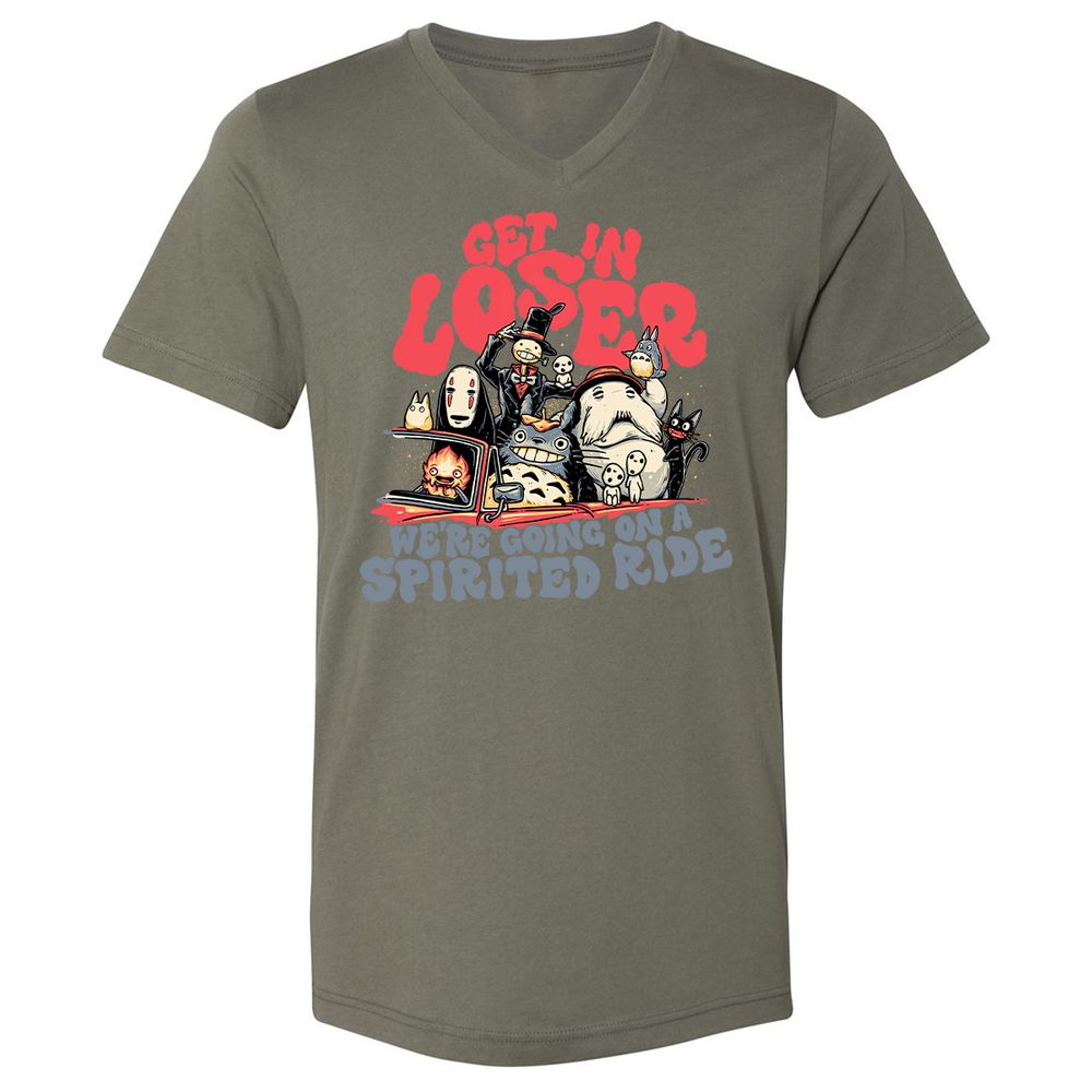 Unisex V-Neck T-Shirt - 2PZYK9Q4 - Military Green - 10