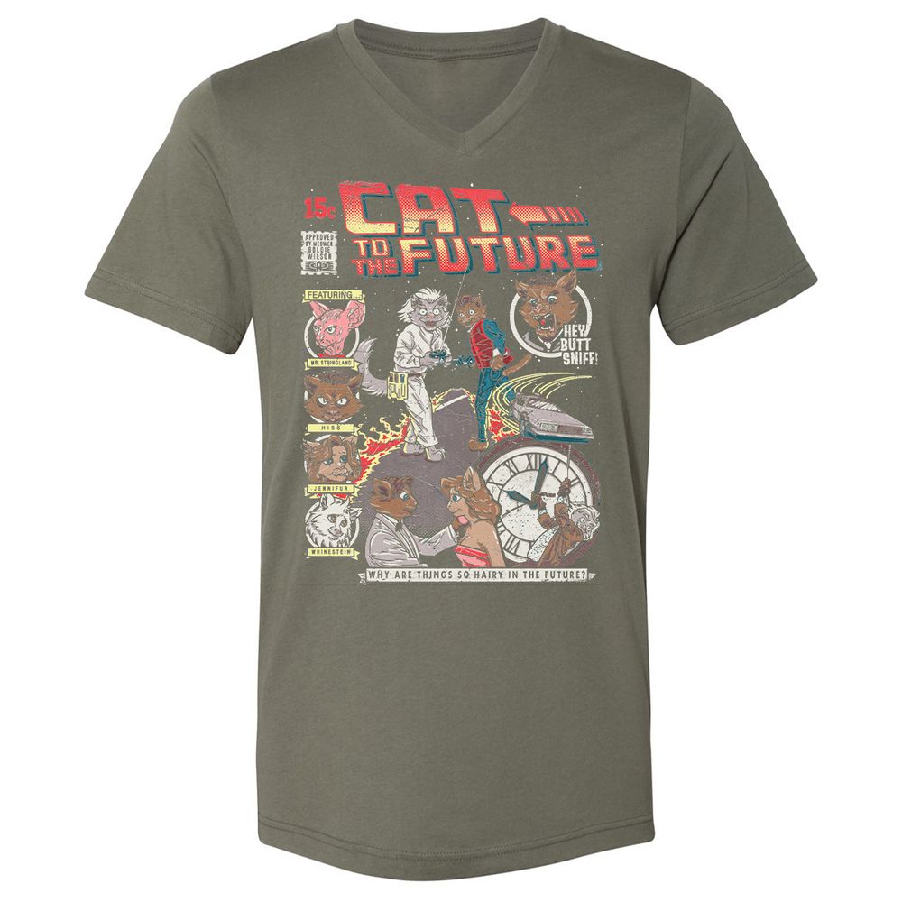 Unisex V-Neck T-Shirt - J716SPLA - Military Green - 10