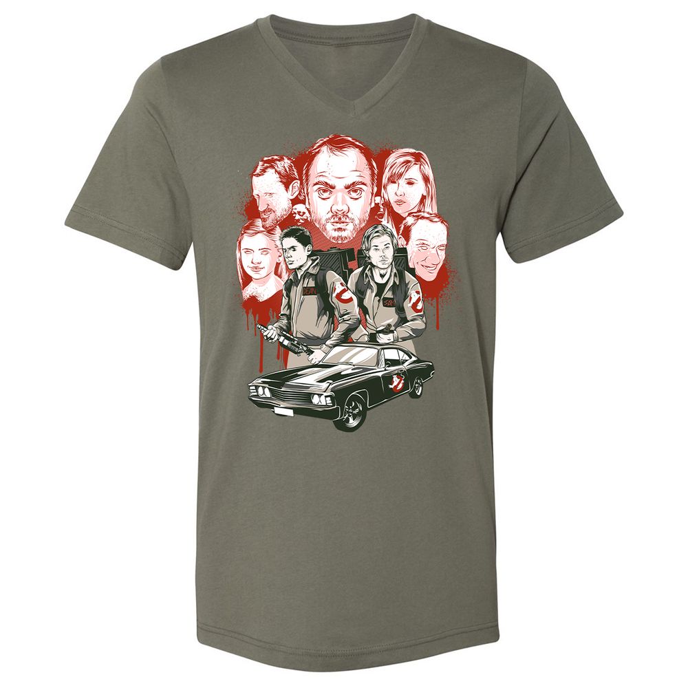 Unisex V-Neck T-Shirt - JN6VNUJB - Military Green - 10