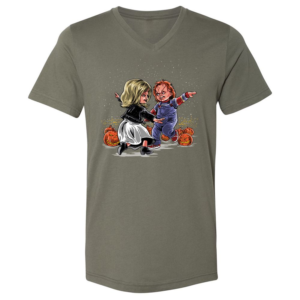 Unisex V-Neck T-Shirt - FCNMF7SY - Military Green - 10