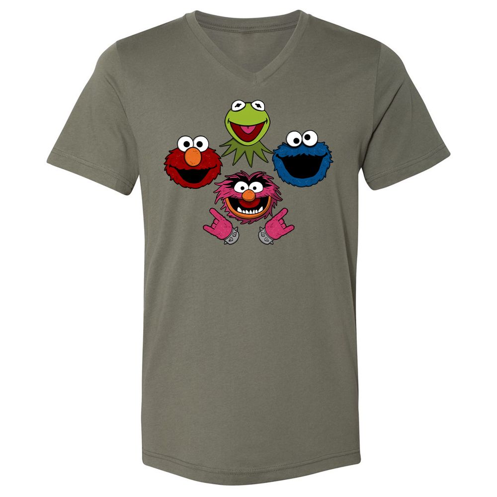 Unisex V-Neck T-Shirt - LZYKU1H2 - Military Green - 10