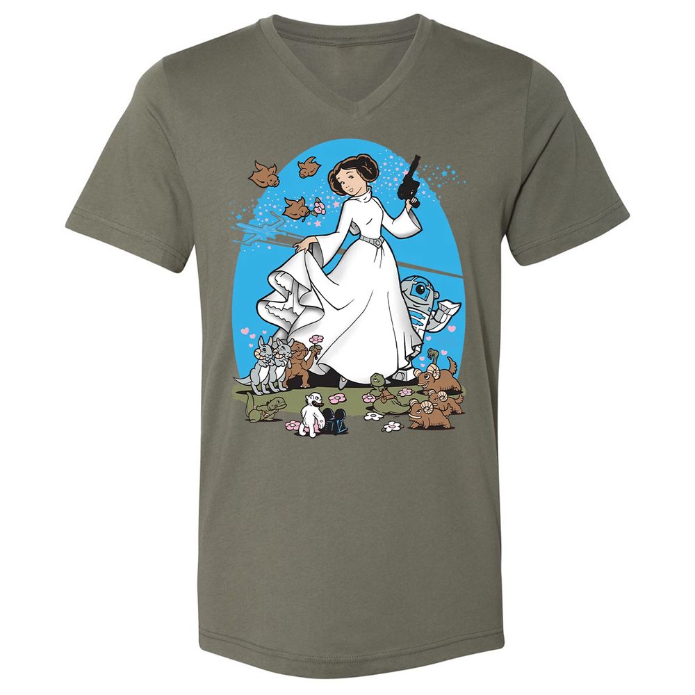 Unisex V-Neck T-Shirt - AZ8XDCDW - Military Green - 10