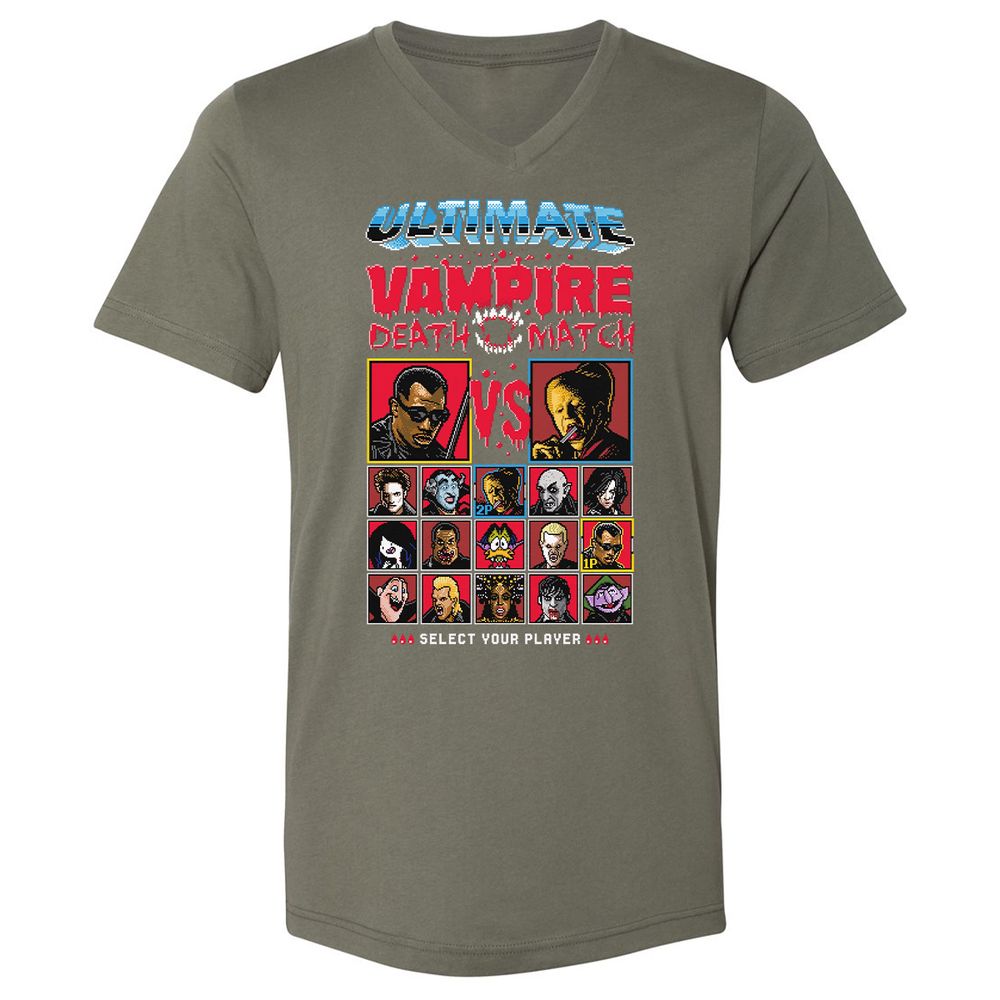 Unisex V-Neck T-Shirt - Z2EK996K - Military Green - 10