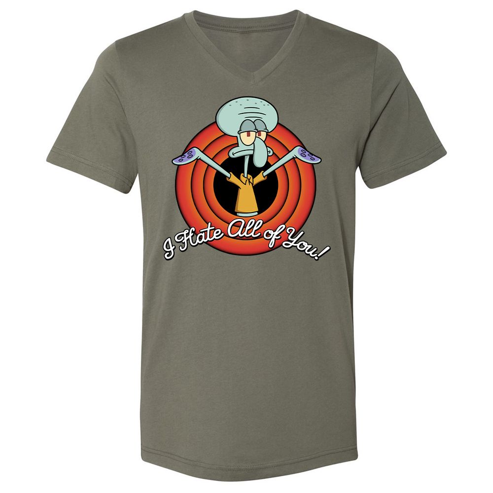 Unisex V-Neck T-Shirt - BR1SMUNR - Military Green - 10