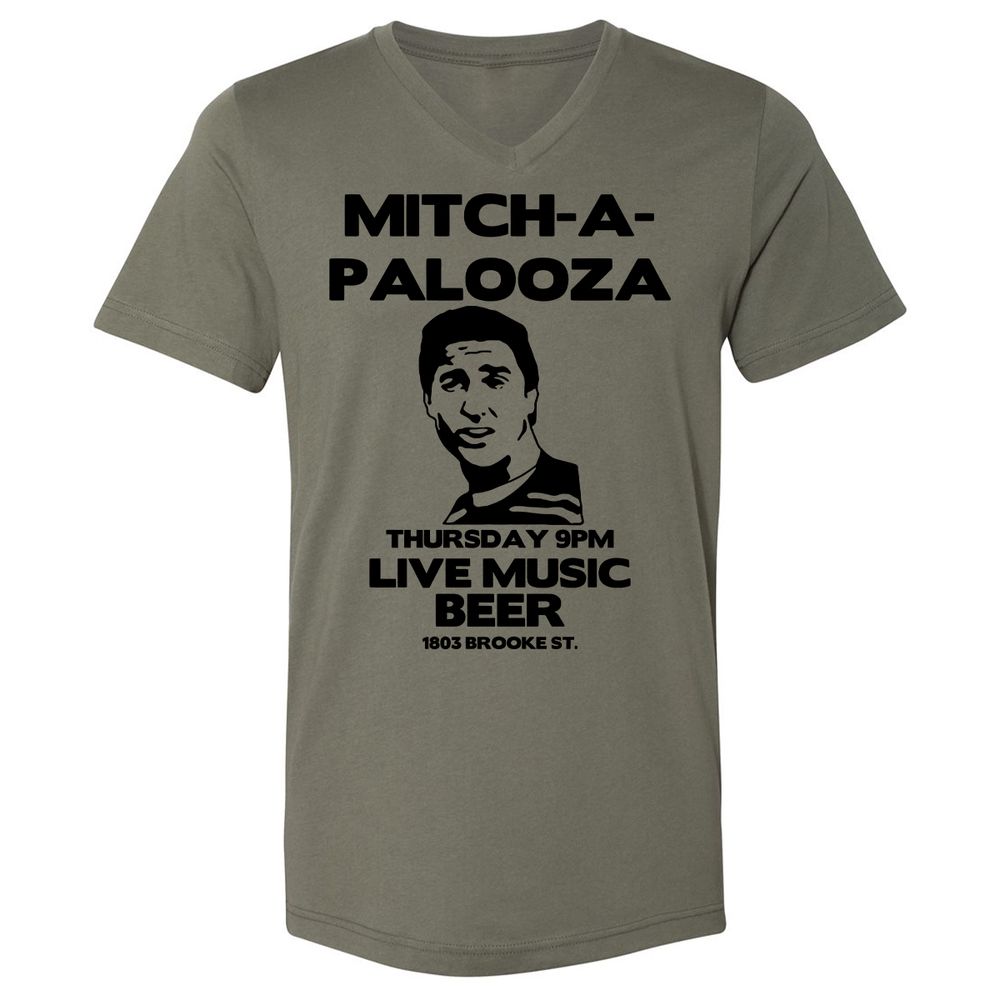 Unisex V-Neck T-Shirt - 63FYL2BA - Military Green - 10