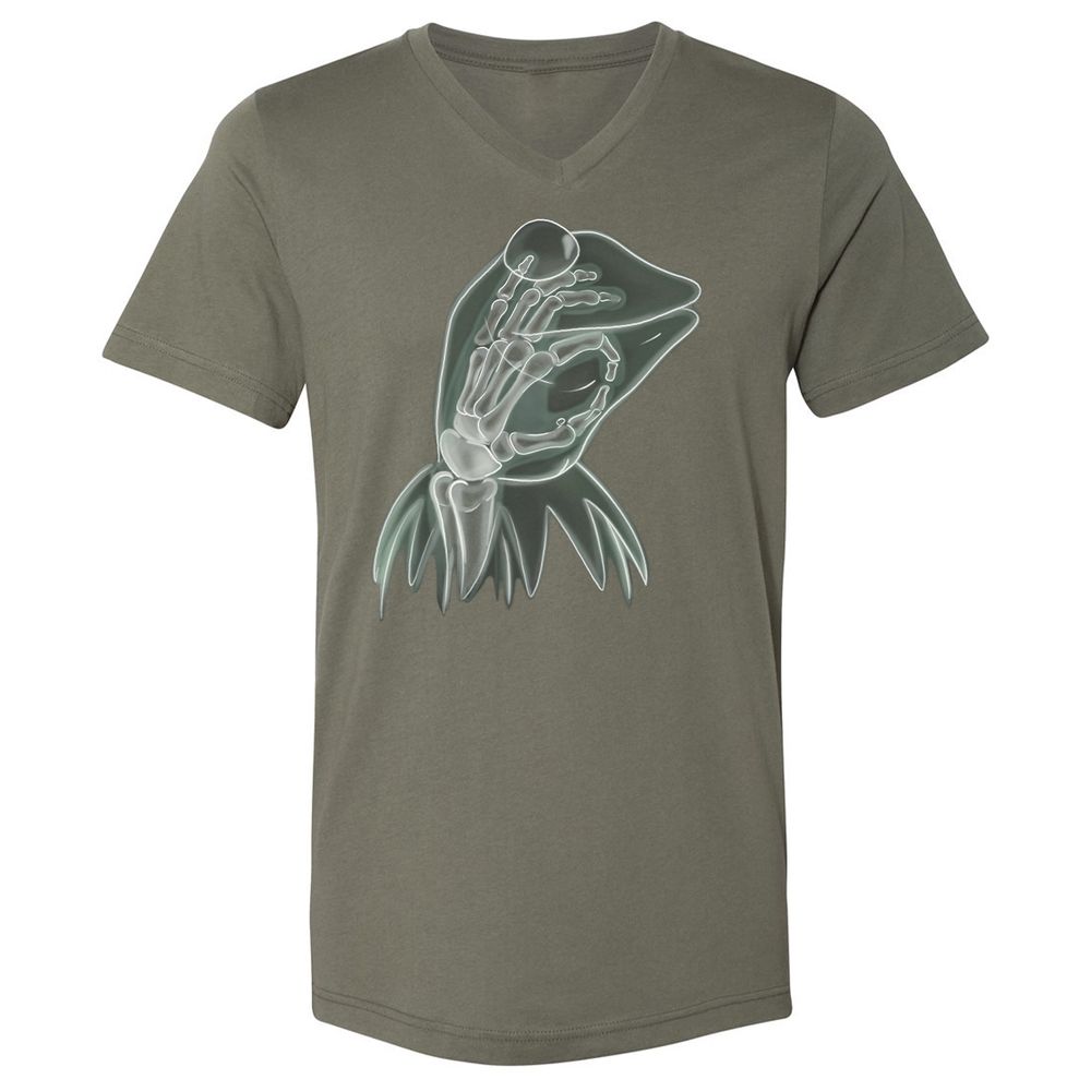 Unisex V-Neck T-Shirt - Z2Z55139 - Military Green - 10