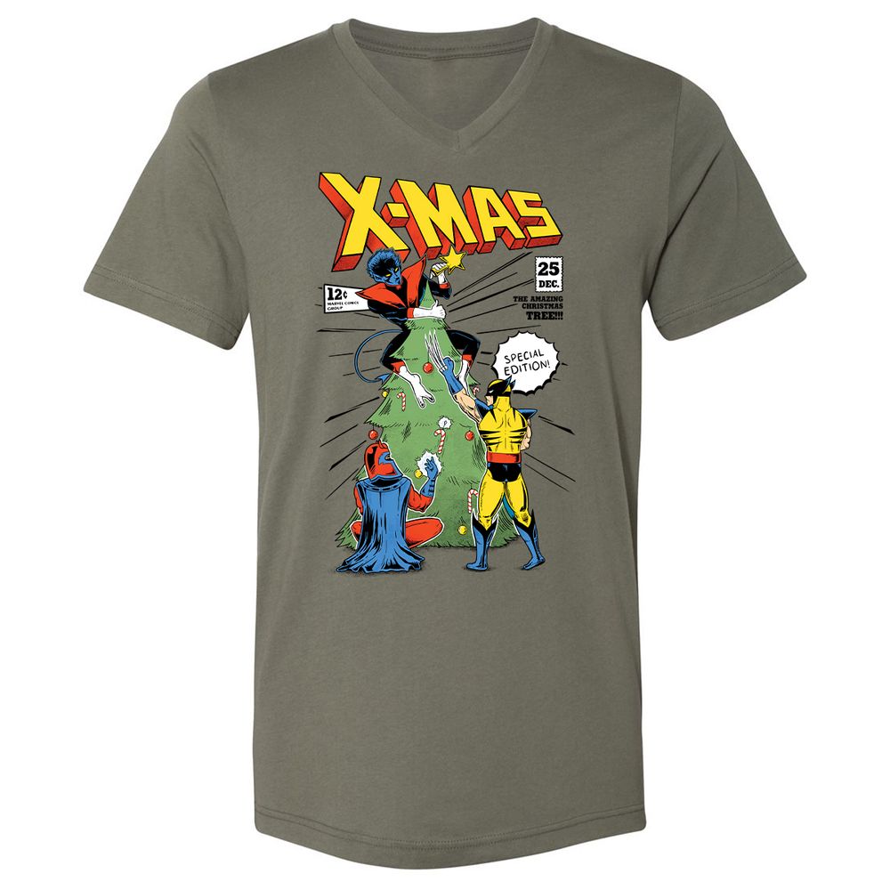 Unisex V-Neck T-Shirt - GPH86VN2 - Military Green - 10