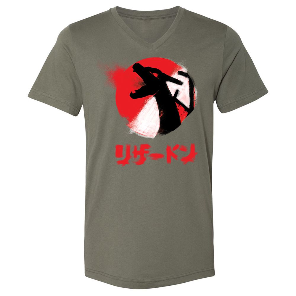 Unisex V-Neck T-Shirt - BWDK7NBD - Military Green - 10