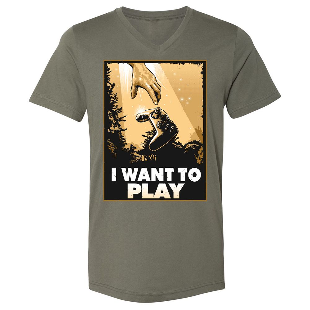 Unisex V-Neck T-Shirt - MPCLFU3J - Military Green - 10