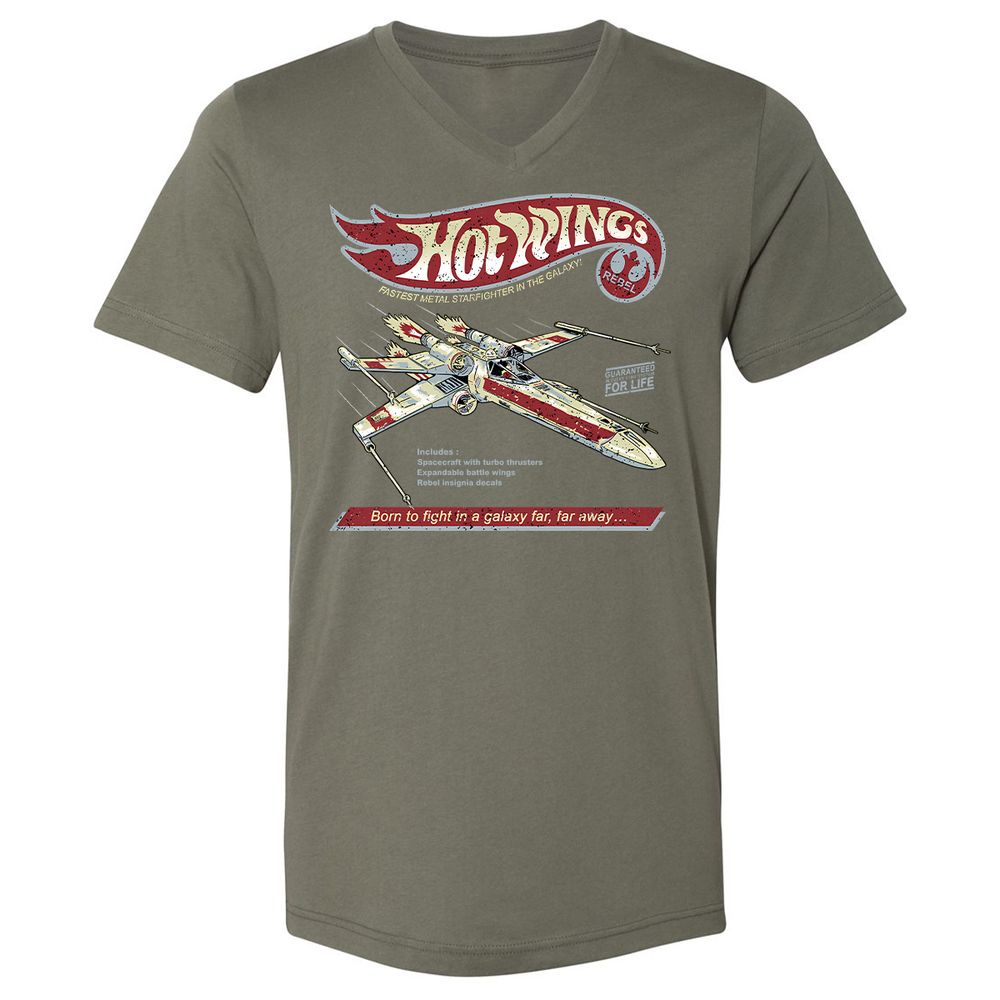 Unisex V-Neck T-Shirt - Y9KK1TAH - Military Green - 10