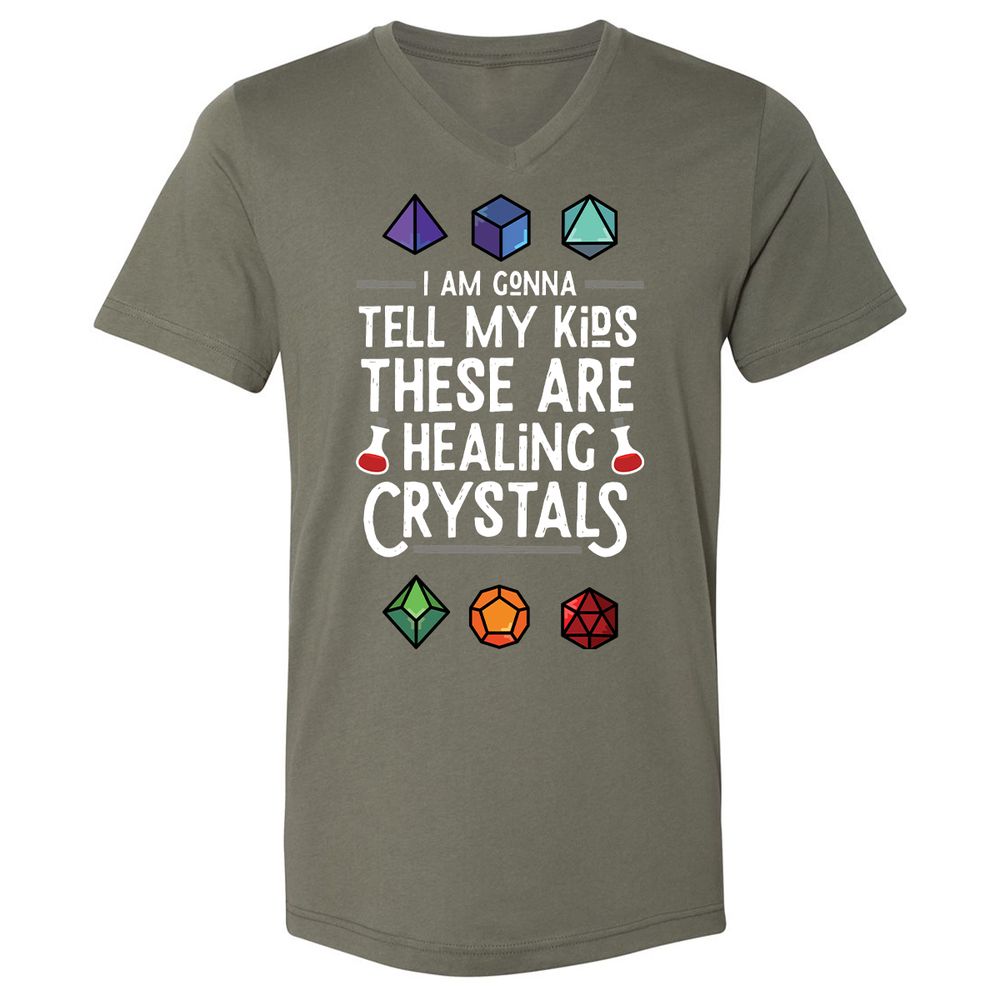 Unisex V-Neck T-Shirt - GS5M3SJN - Military Green - 10