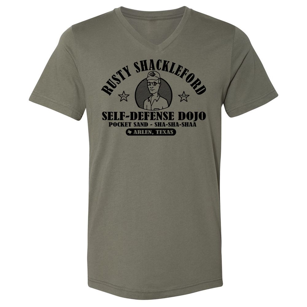 Unisex V-Neck T-Shirt - X6S7QM6B - Military Green - 10