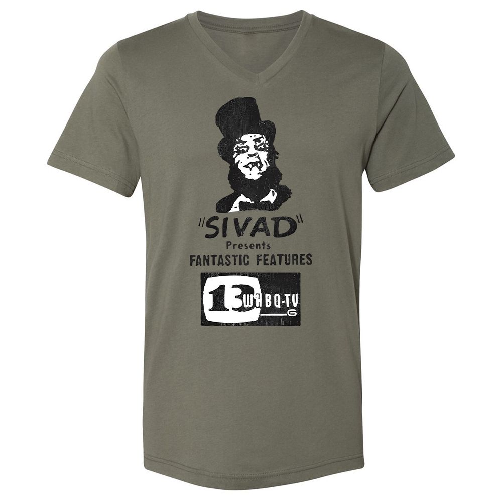 Unisex V-Neck T-Shirt - HMFLJQKL - Military Green - 10