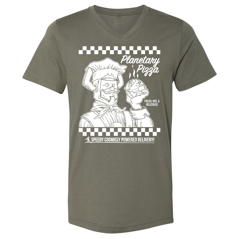 Unisex V-Neck T-Shirt - N58H1TEV - Military Green - 10