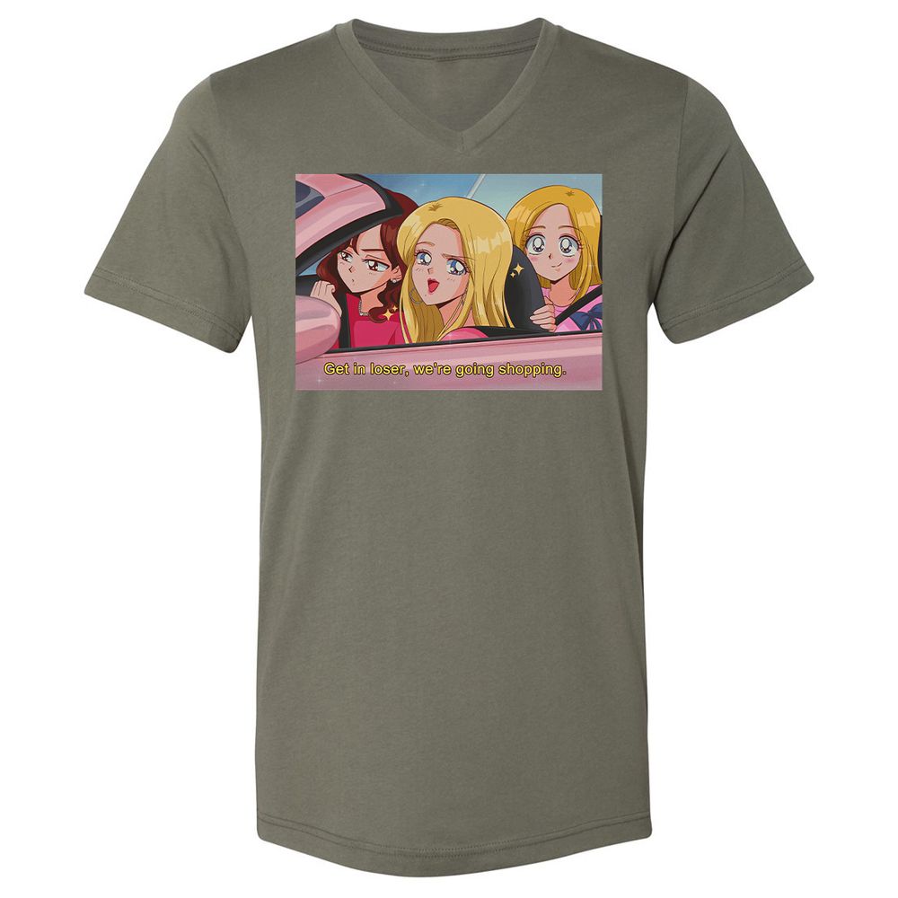 Unisex V-Neck T-Shirt - L9165542 - Military Green - 10
