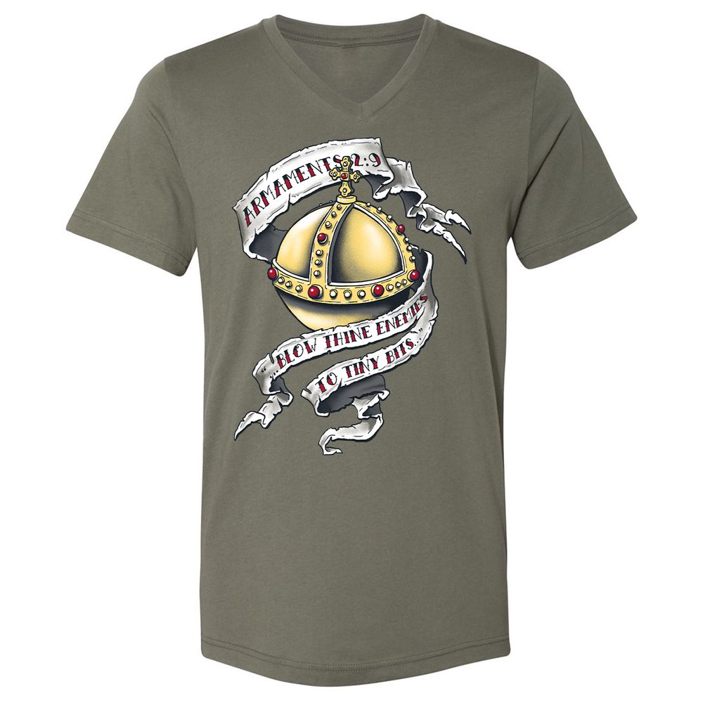 Unisex V-Neck T-Shirt - GUFTG1GP - Military Green - 10