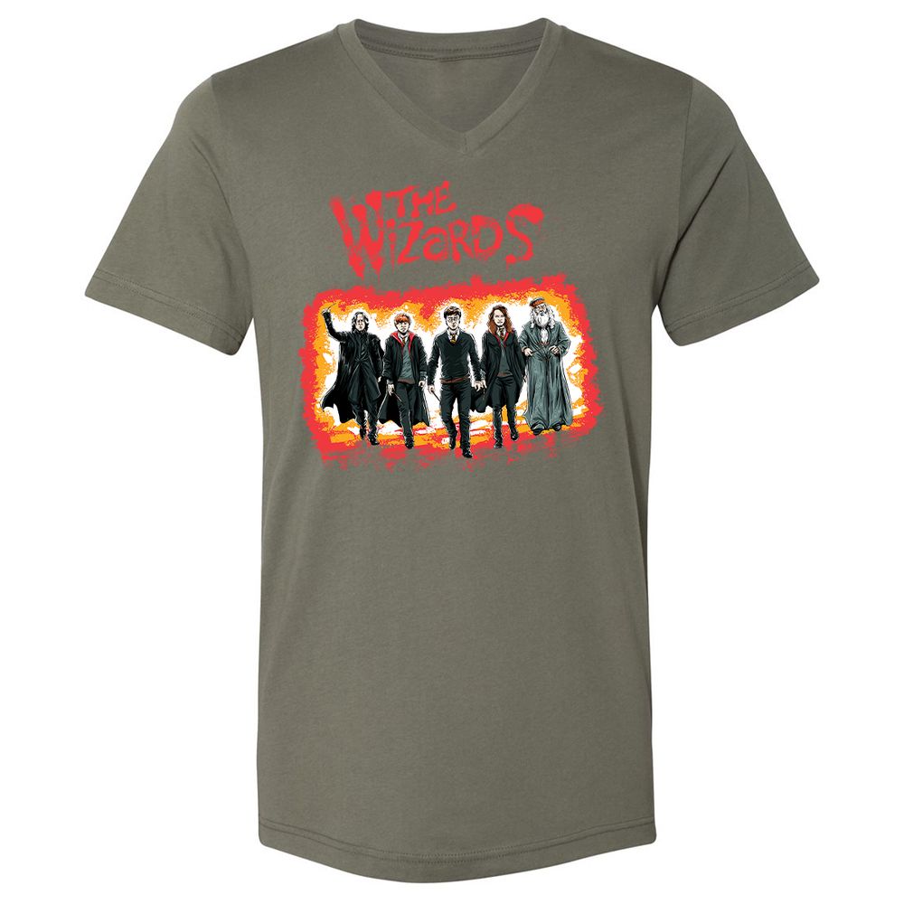 Unisex V-Neck T-Shirt - UUWE1FSK - Military Green - 10
