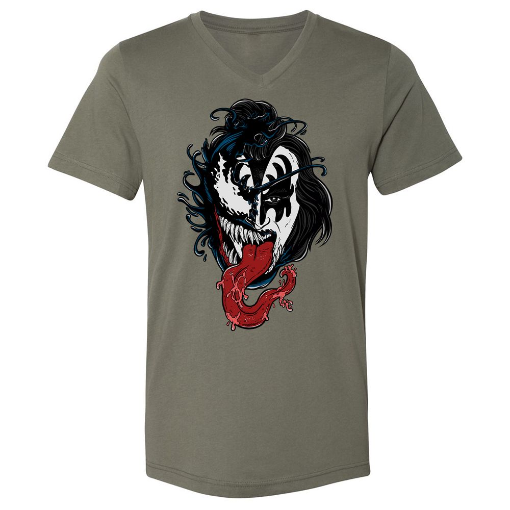 Unisex V-Neck T-Shirt - DZBSBAD1 - Military Green - 10