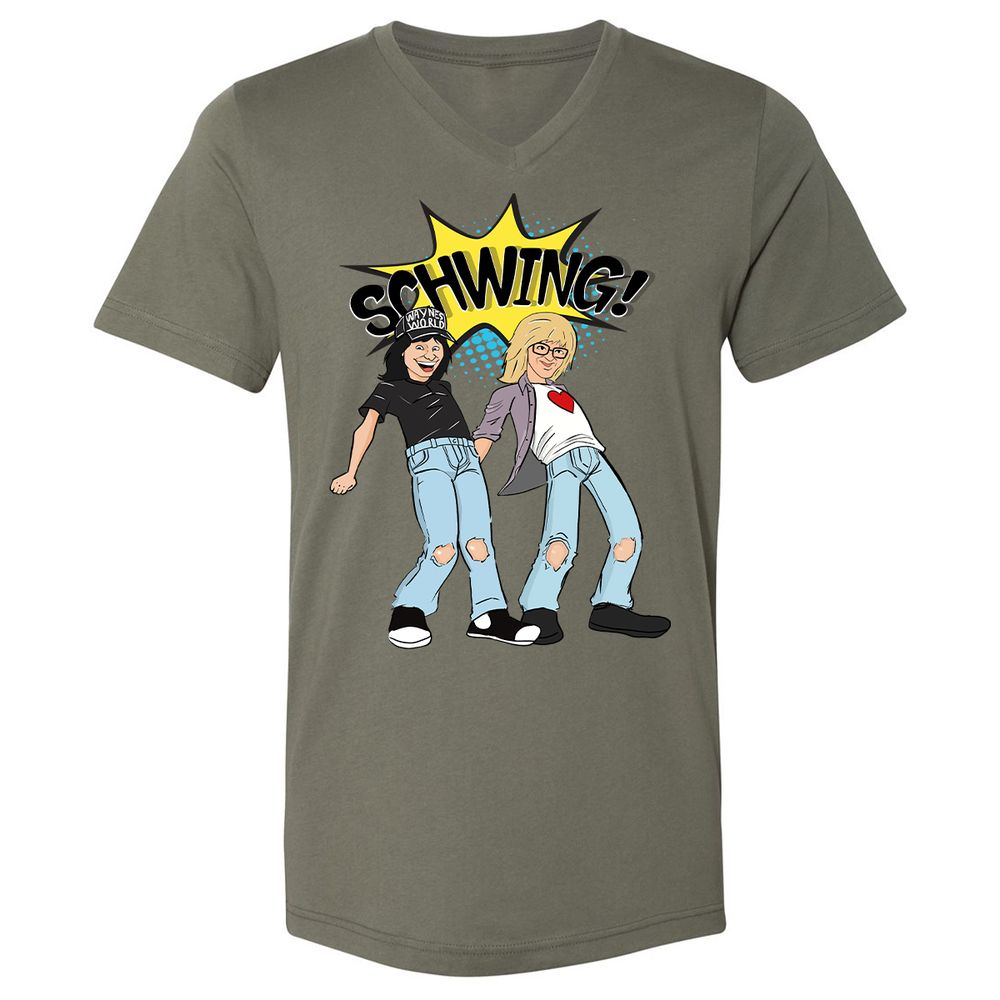 Unisex V-Neck T-Shirt - CPM4HSCN - Military Green - 10