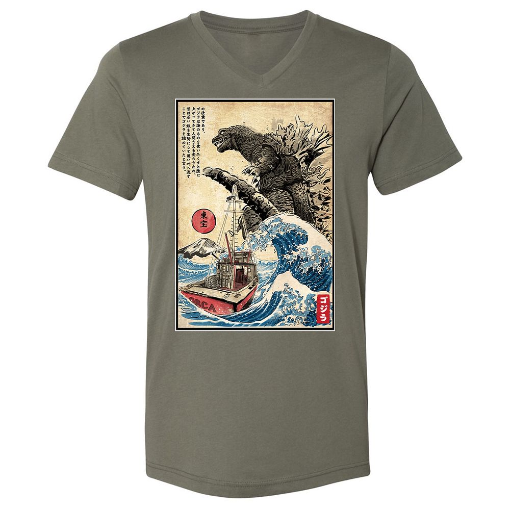 Unisex V-Neck T-Shirt - CB84T88J - Military Green - 10
