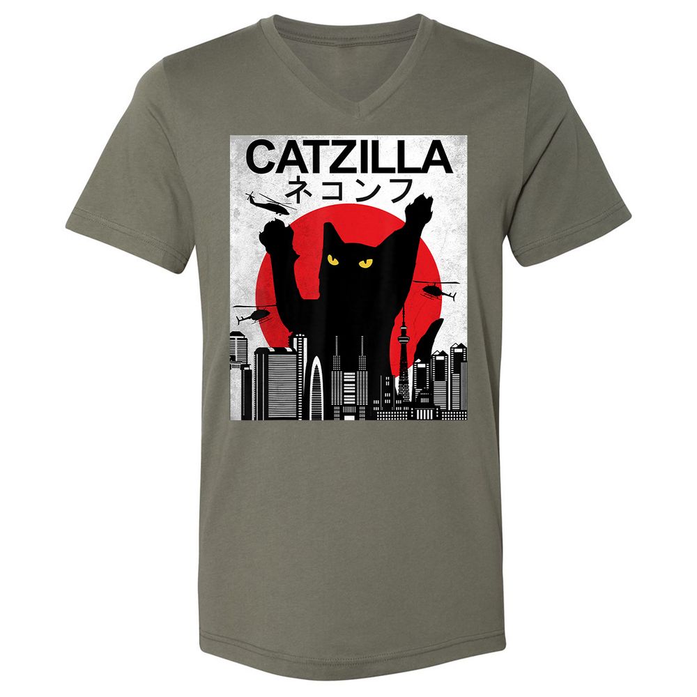 Unisex V-Neck T-Shirt - 2BFVWVVV - Military Green - 10