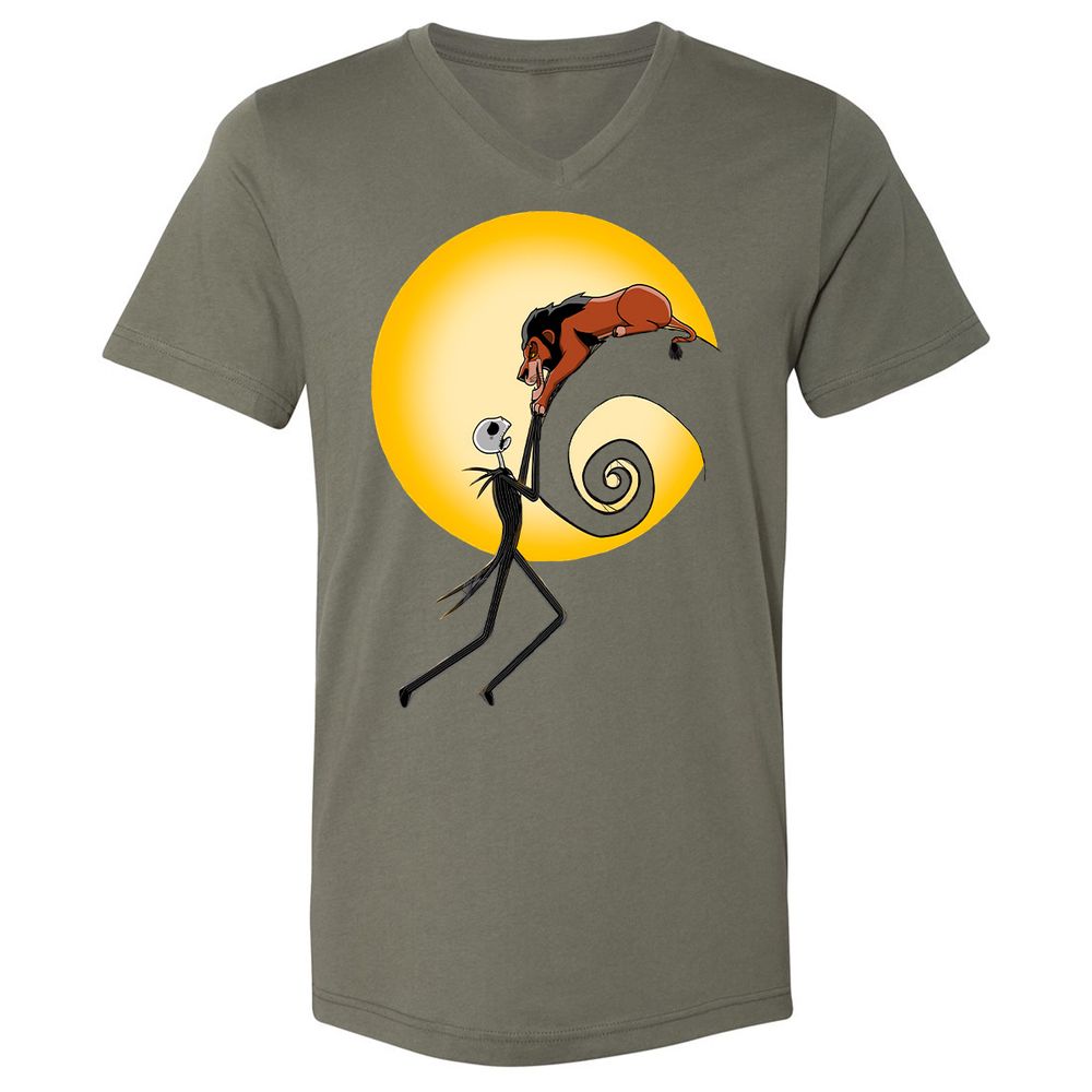 Unisex V-Neck T-Shirt - XE739XT3 - Military Green - 10