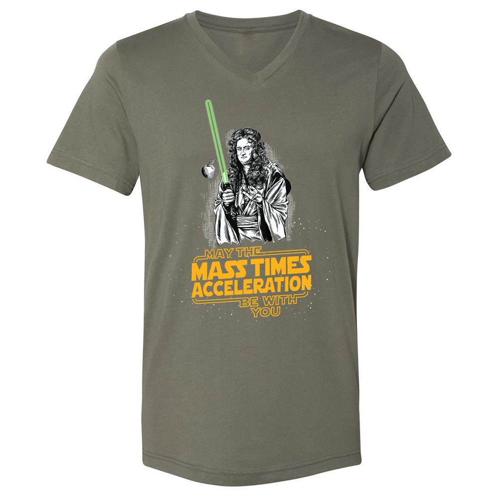 Unisex V-Neck T-Shirt - 6J8VUZR9 - Military Green - 10