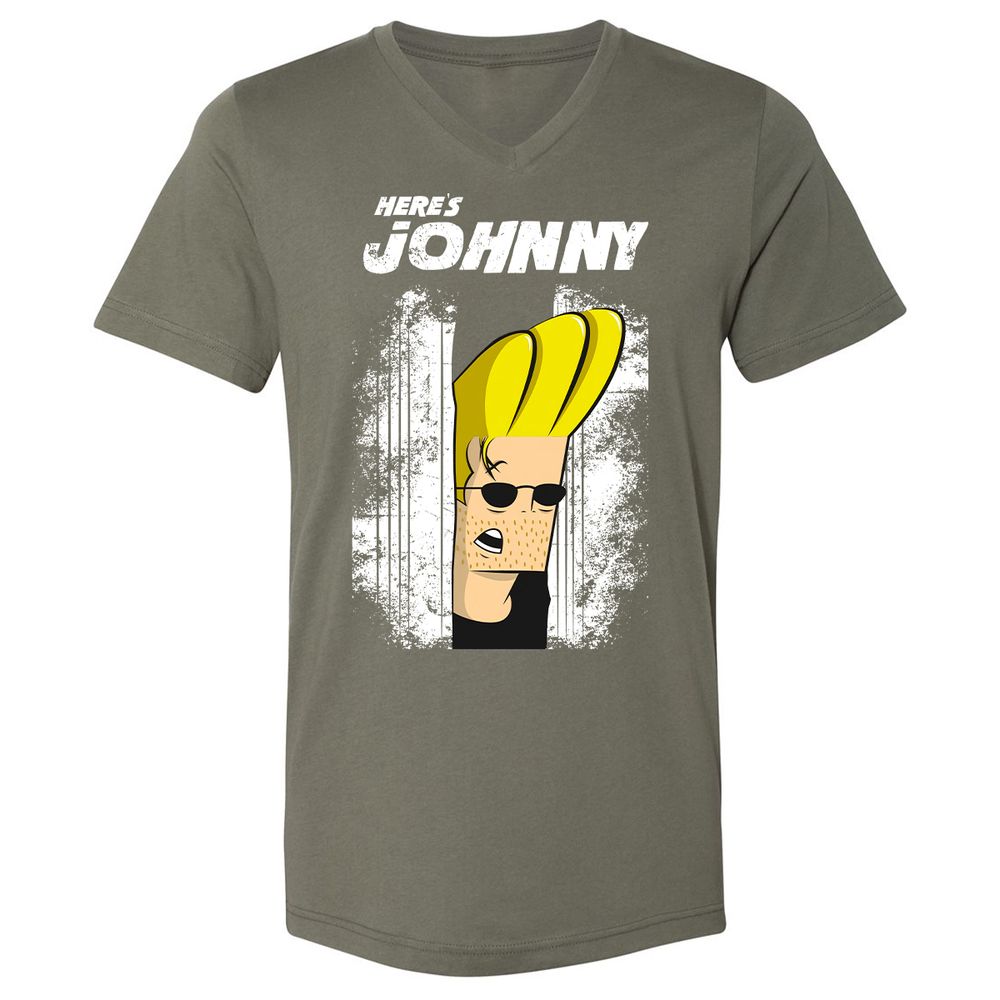 Unisex V-Neck T-Shirt - LG8QZY8F - Military Green - 10