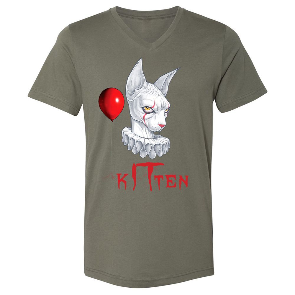 Unisex V-Neck T-Shirt - J6X42B2C - Military Green - 10