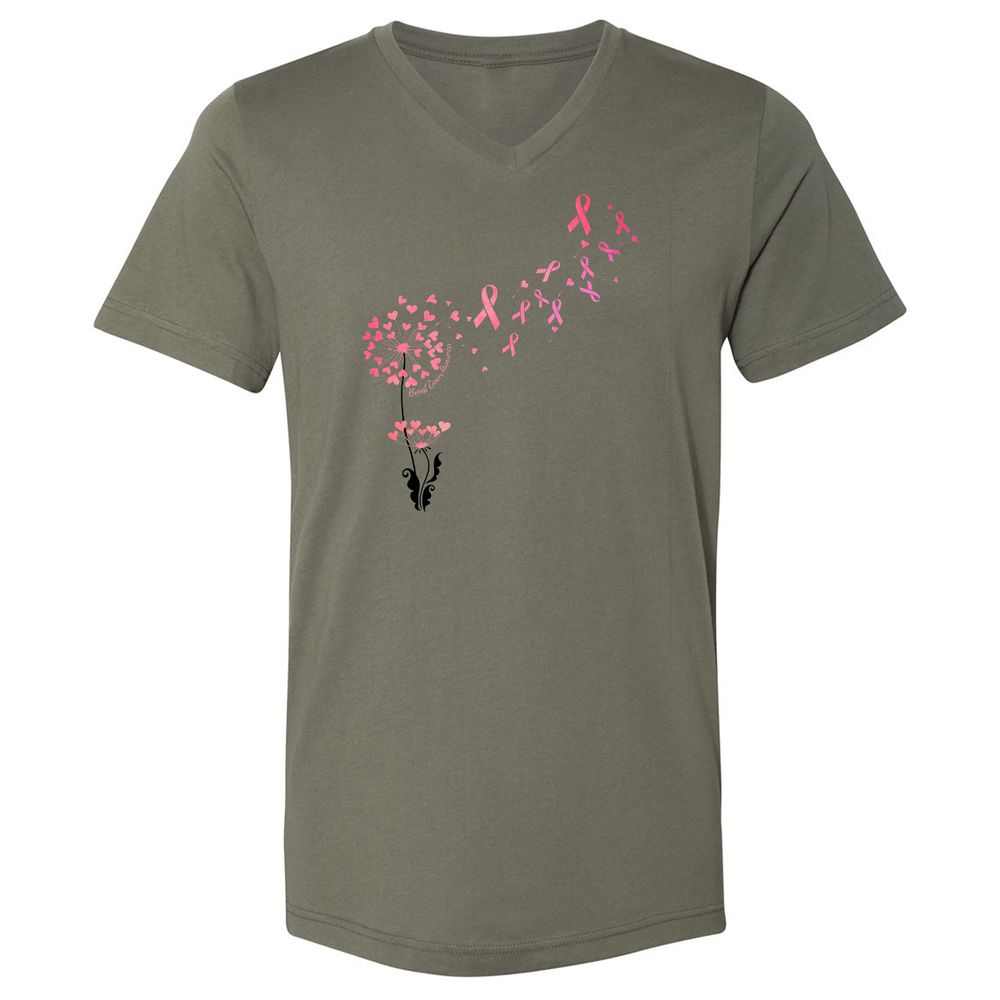 Unisex V-Neck T-Shirt - 7TV9PNH8 - Military Green - 10