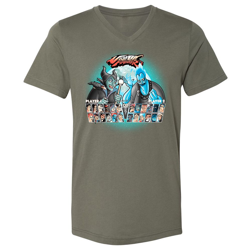 Unisex V-Neck T-Shirt - 8XSZQCSQ - Military Green - 10
