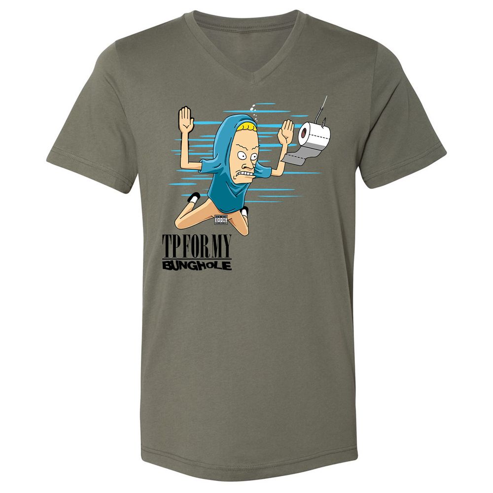 Unisex V-Neck T-Shirt - Q8L2NYLT - Military Green - 10