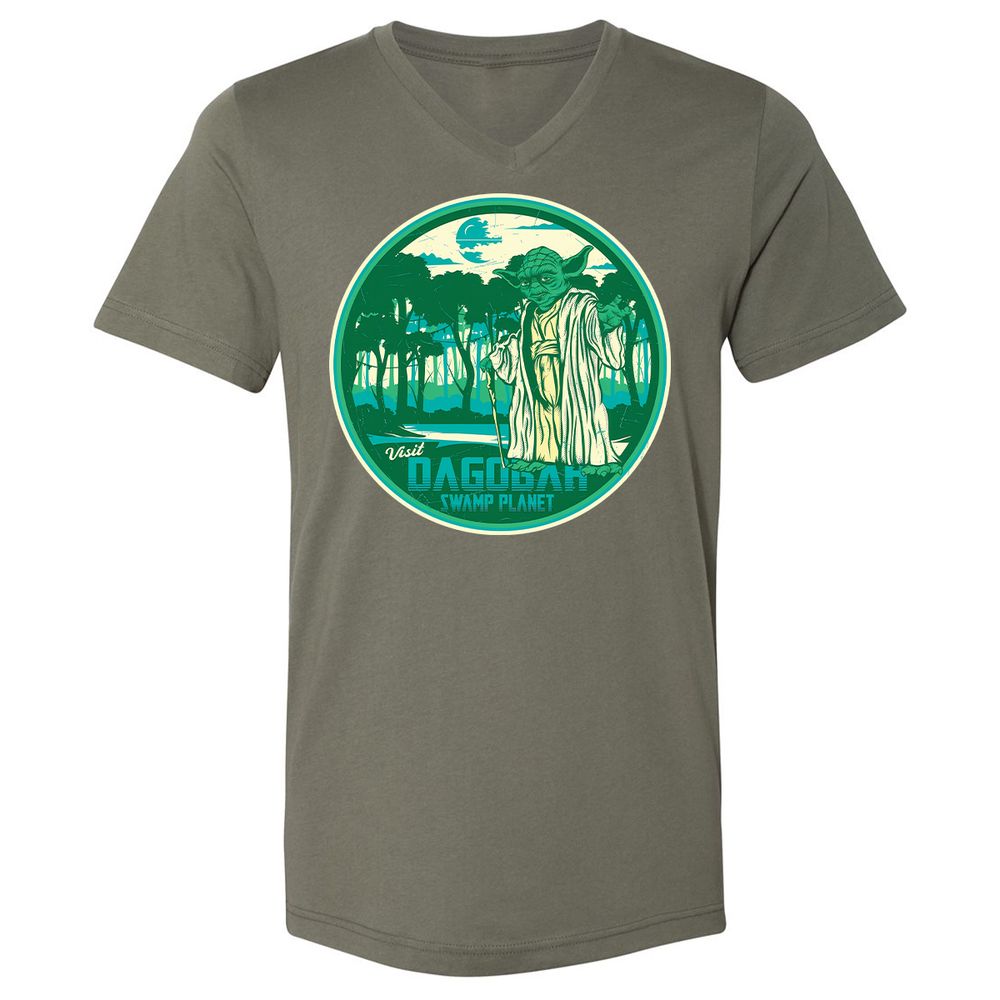 Unisex V-Neck T-Shirt - AS6XKND5 - Military Green - 10