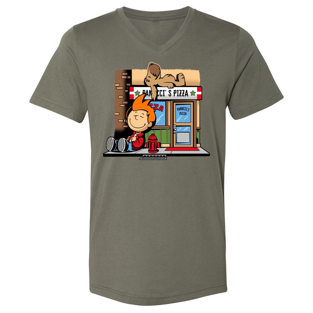 Unisex V-Neck T-Shirt - UCC41M6Y - Military Green - 10