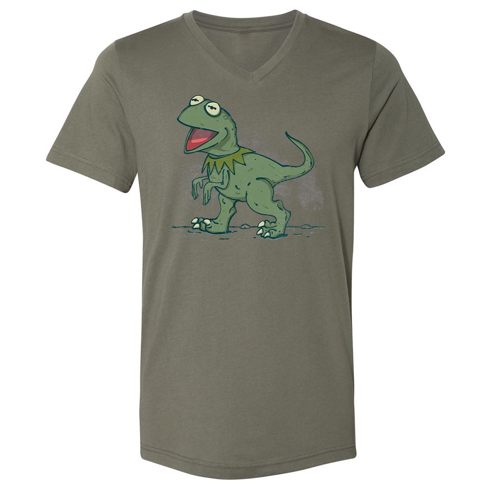 Unisex V-Neck T-Shirt - N9DV84NF - Military Green - 10