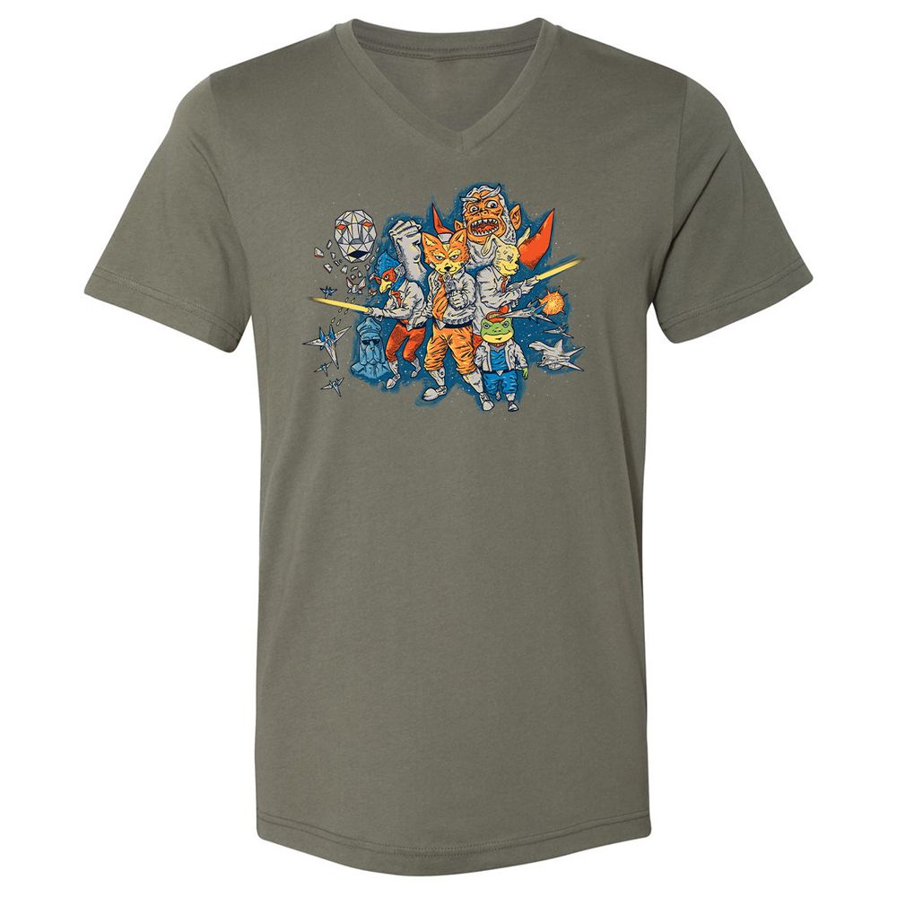 Unisex V-Neck T-Shirt - WGW224UY - Military Green - 10