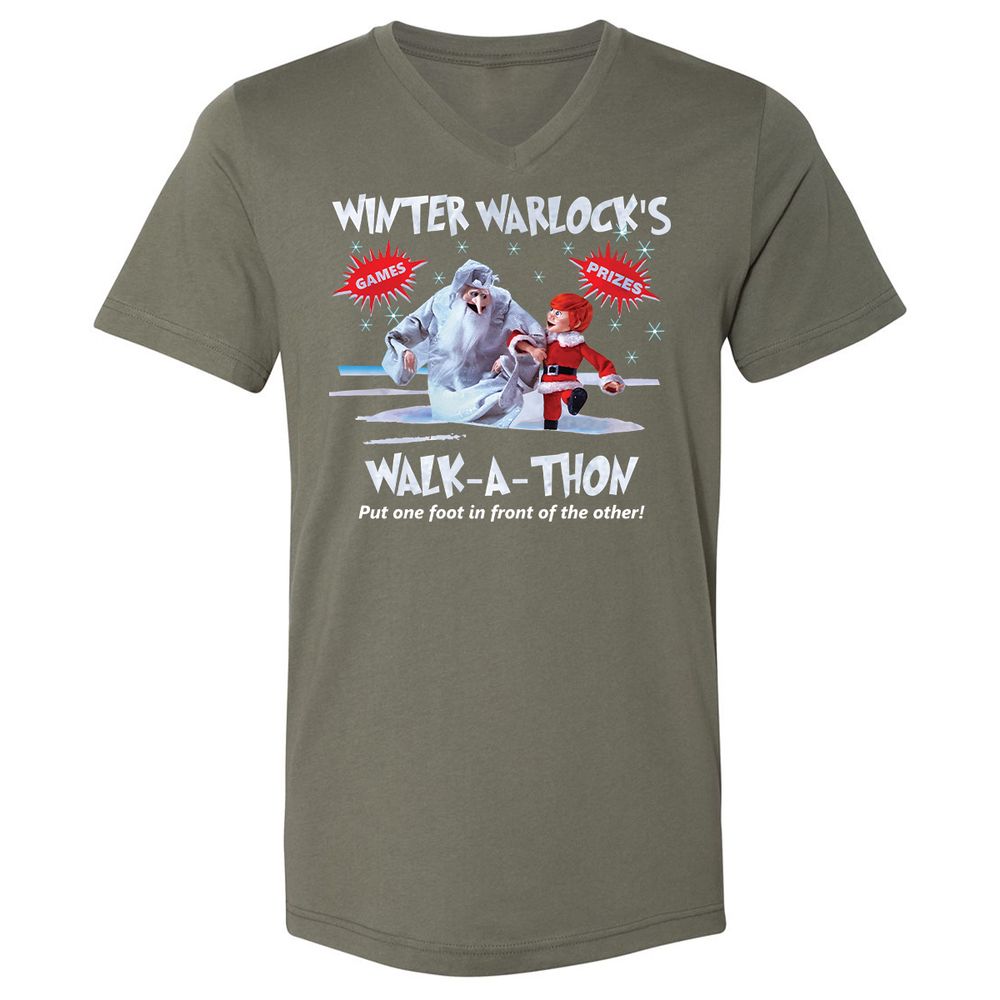 Unisex V-Neck T-Shirt - H9KP1WN9 - Military Green - 10