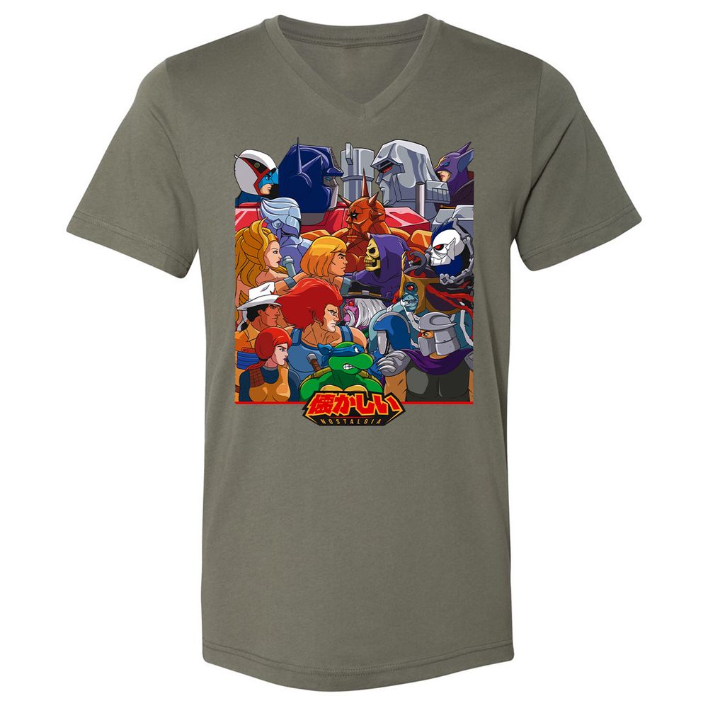 Unisex V-Neck T-Shirt - RGPYEBFQ - Military Green - 10