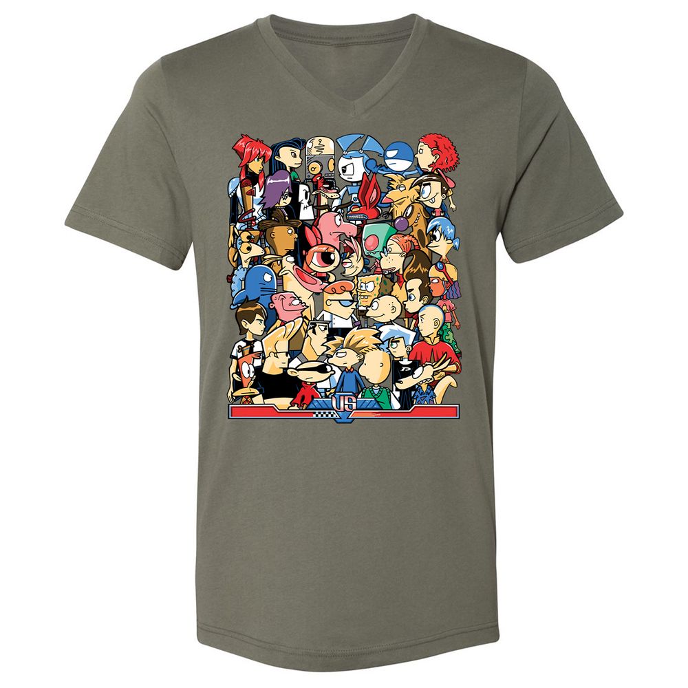 Unisex V-Neck T-Shirt - 5JV6KJVH - Military Green - 10