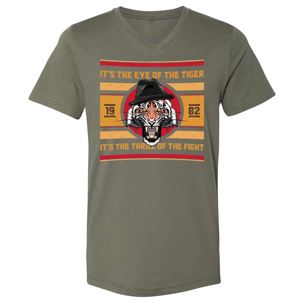 Unisex V-Neck T-Shirt - SRG7D2ZH - Military Green - 10