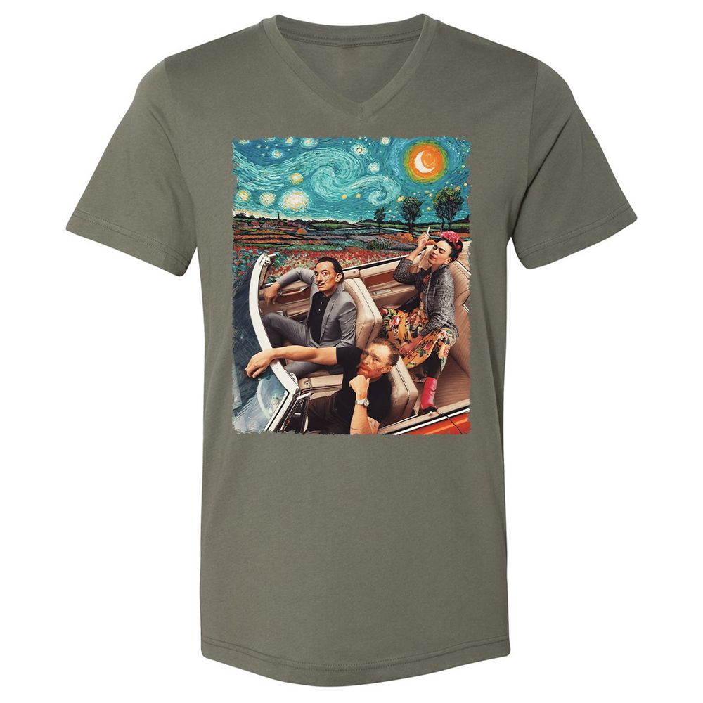 Unisex V-Neck T-Shirt - 3CML4UKD - Military Green - 10