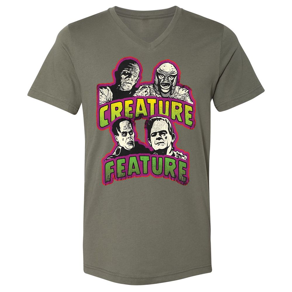 Unisex V-Neck T-Shirt - E3QD1JTW - Military Green - 10