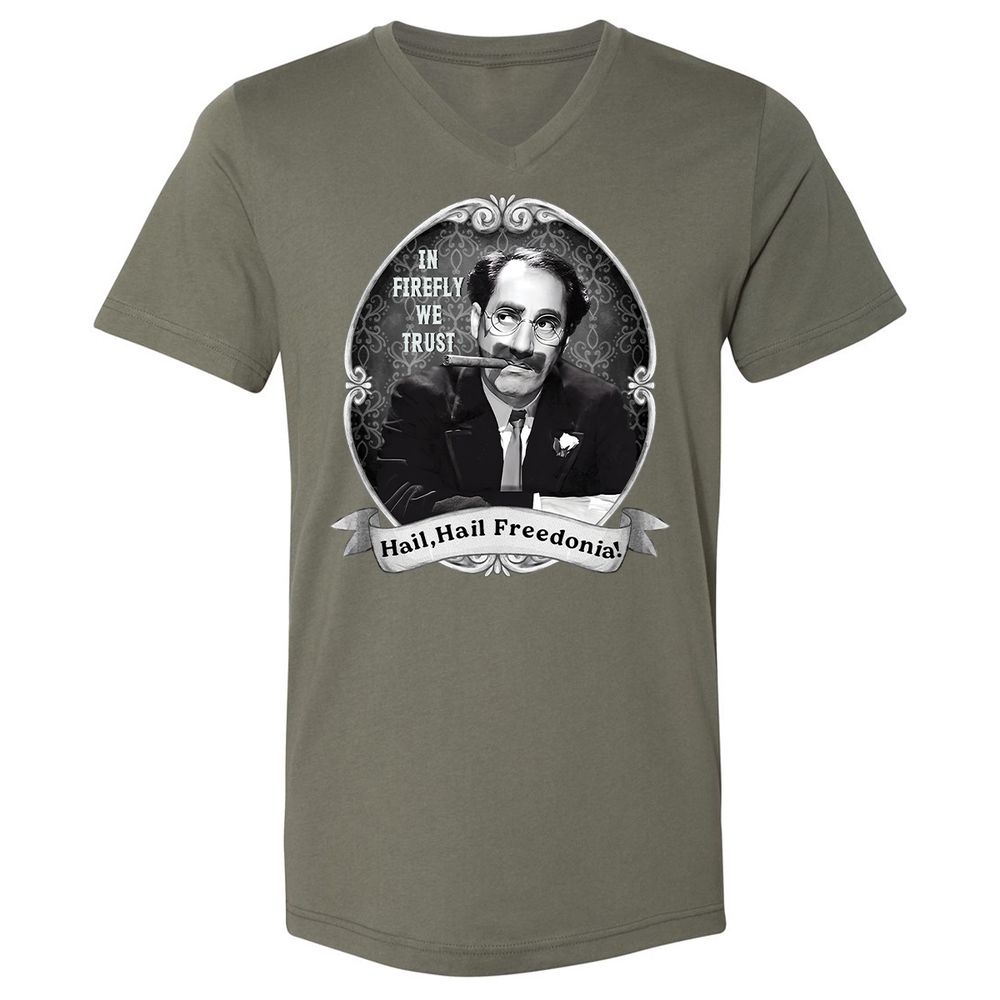 Unisex V-Neck T-Shirt - GYHSVRNG - Military Green - 10